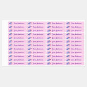 Back to School Girls Pink Unicorn Kids Name Labels (Vel)