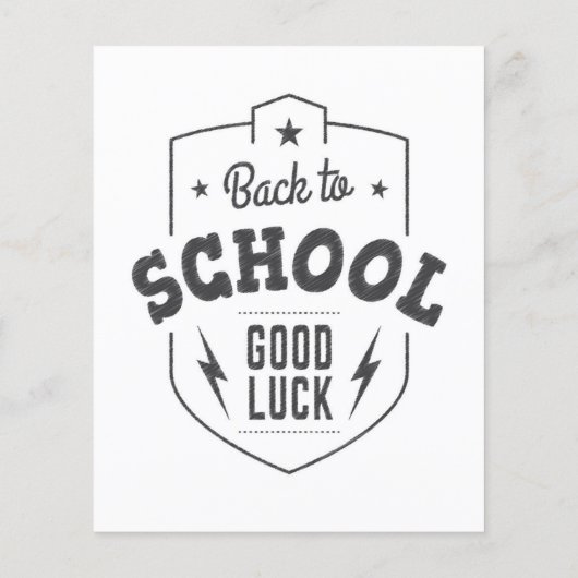 Back To School Good Luck Flyer (Achterkant)