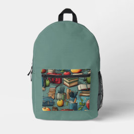 Back To School Green Bedrukte Rugzak