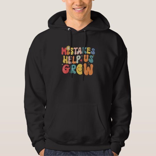 Back To School Growth Mindset Positive Mistakes He Hoodie (Voorkant)