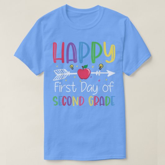 Back To School Happy First Day Of 2nd Grade Teache T-shirt (Design voorkant)