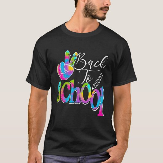 Back To School Happy First Day Of School Tie dye T T-shirt (Voorkant)