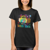 Back To School Hello 2nd Grade Leopard Tie Dye Pen T-shirt (Voorkant)