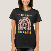 Back To School Hello Fifth 5th Grade Rainbow Leopa T-shirt (Voorkant)