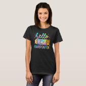 Back To School Hello Kindergarten Leopard Tie Dye  T-shirt (Voorkant volledig)