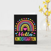 Back to School Hello Kindergarten Squad Teachers W Kaart (Gele Bloem)