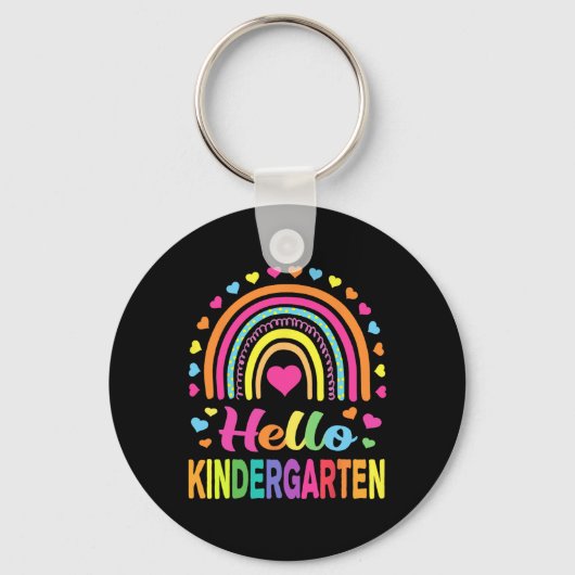 Back to School Hello Kindergarten Squad Teachers W Sleutelhanger (Voorkant)