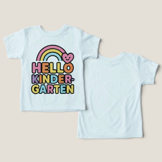 Back to School Hello Kindergarten Teacher Kids (Ontwerp Voorkant & Achterkant)
