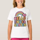 Back to School Hello Kindergarten Teacher Kids T-shirt (Voorkant)