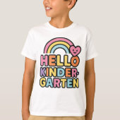Back to School Hello Kindergarten Teacher Kids T-shirt (Voorkant)