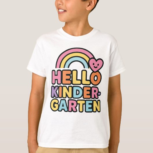 Back to School Hello Kindergarten Teacher Kids T-shirt (Voorkant)
