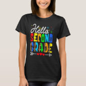 Back To School Hello Second Grade Leopard First T-shirt (Voorkant)
