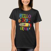 Back To School Hello Third 3rd Grade For Kids T-shirt (Voorkant)