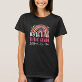 Back To School Hello Third Grade Rainbow Teacher K T-shirt (Voorkant)