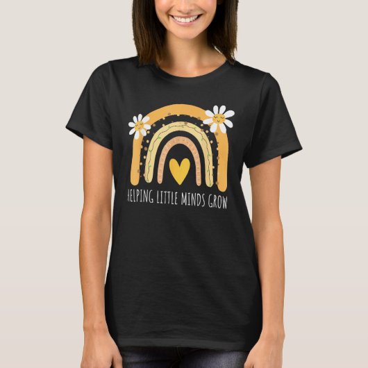 Back To School Helping Little Minds Grow Teachers  T-shirt (Voorkant)