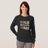 Back To School High School Vibes Retro Student Tea T-shirt (Voorkant volledig)