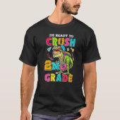 Back To School I'm Ready To Crush 2nd Grade Dinosa T-shirt (Voorkant)