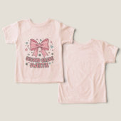 Back to School Kids T-shirt with Pink Bow (Ontwerp Voorkant & Achterkant)