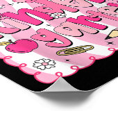 Back To School Kindergarten Coquette Pencil Bow Gi Poster (Hoek)