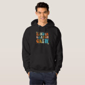 Back To School Kindergarten Crew Groovy Retro Teac Hoodie (Voorkant volledig)