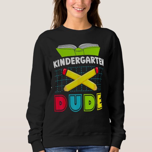 Back To School Kindergarten Dude Pencil Boys Kids Trui (Voorkant)