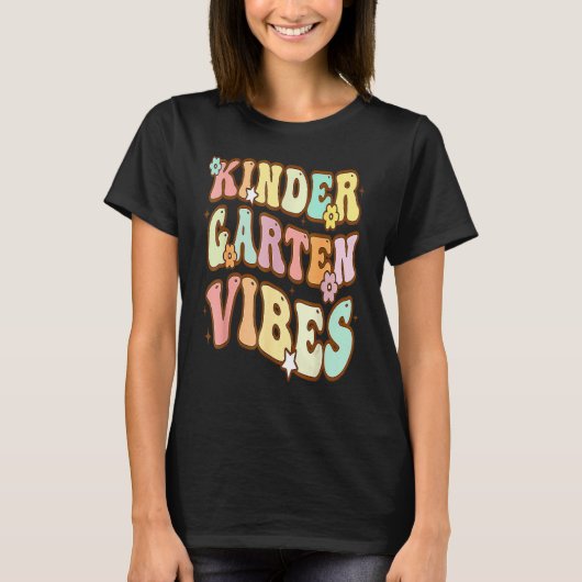 Back To School Kindergarten Vibes Student Teacher T-shirt (Voorkant)