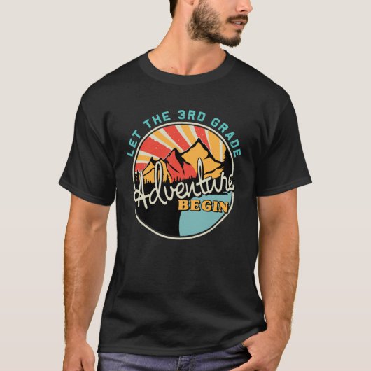 Back To School Let the 3rd Grade Adventure Begin T-shirt (Voorkant)