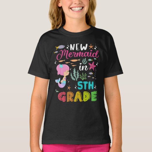 Back to School Mermaid Shirt - 5th Grade (Voorkant)