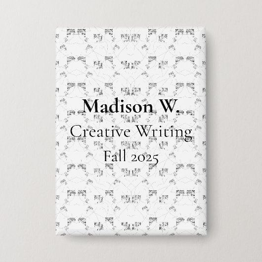 Back-to-School Minimal Line Pattern | Summer Button (Voorkant)