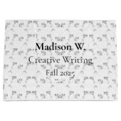 Back-to-School Minimal Line Pattern | Summer Groot Cadeauzakje (Voorkant)