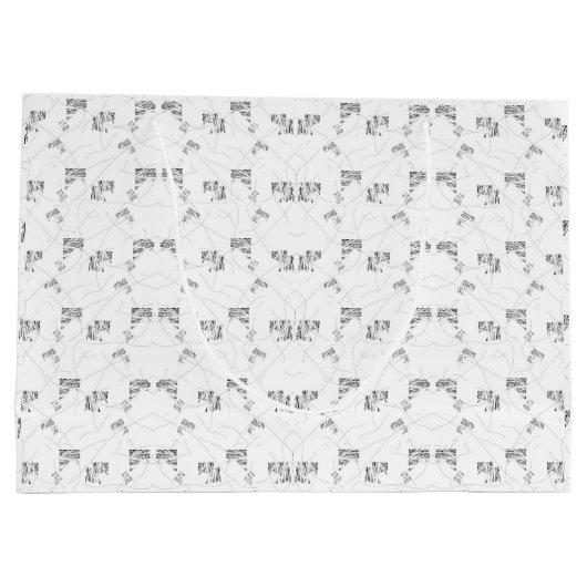 Back-to-School Minimal Line Pattern | Summer Groot Cadeauzakje (Achterkant)