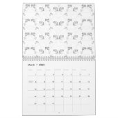 Back-to-School Minimal Line Pattern | Summer Kalender (Mar 2026)