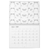 Back-to-School Minimal Line Pattern | Summer Kalender (Mar 2027)