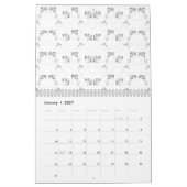 Back-to-School Minimal Line Pattern | Summer Kalender (Jan 2027)