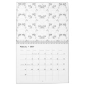 Back-to-School Minimal Line Pattern | Summer Kalender (Feb 2027)