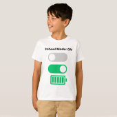 Back to School Mode ON Fun Kids T-Shirt (Voorkant volledig)