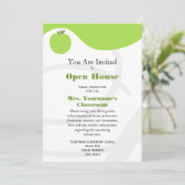 Back to School Open House Invitation - Green Apple Kaart (Staand voorkant)