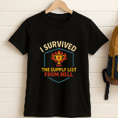 Back-to-School Ouder Shirt; Overleefde Supply List T-shirt