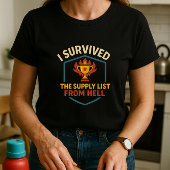 Back-to-School Ouder Shirt; Overleefde Supply List T-shirt