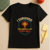 Back-to-School Ouder Shirt; Overleefde Supply List T-shirt