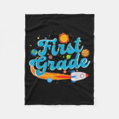Back to school outer space teacher first grade fleece deken (Voorkant)