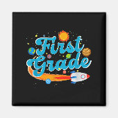 Back to school outer space teacher first grade magneet (Voorkant)