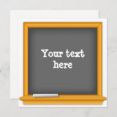 Back-to-School Party Chalkboard uitnodiging (Voorkant / Achterkant)