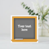 Back-to-School Party Chalkboard uitnodiging (Staand voorkant)