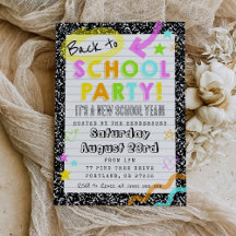 Back To School Party Invitation