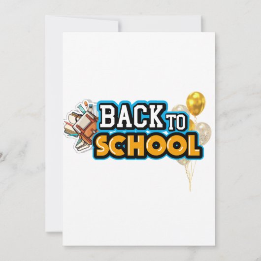 back-to-school party uitnodiging (Achterkant)