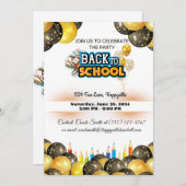 back-to-school party uitnodiging (Voorkant / Achterkant)