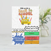 back-to-school party uitnodiging (Staand voorkant)