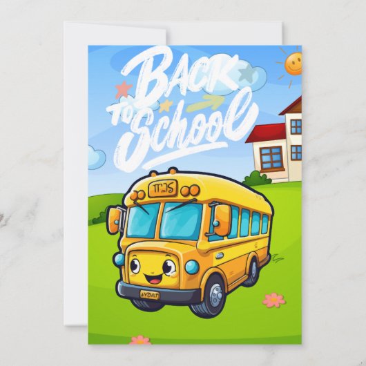 back-to-school party uitnodiging (Achterkant)