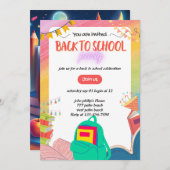 back-to-school party uitnodiging (Voorkant / Achterkant)